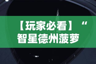 【玩家必看】“智星德州菠萝透视插件工具”真实开挂技巧分享