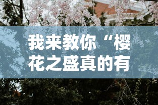 我来教你“樱花之盛真的有挂吗	”确实有挂